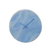 Marble Wall Clock - Blue