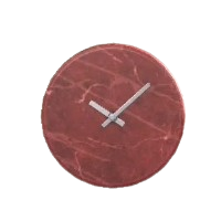 Marble Wall Clock - Red