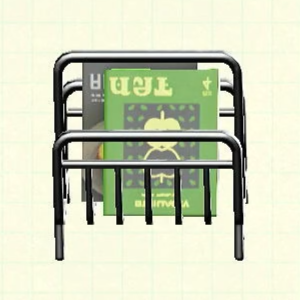Tubular Magazine Rack - Silver Rack