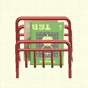 Tubular Magazine Rack - Red Rack