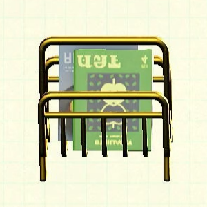 Tubular Magazine Rack - Gold Rack