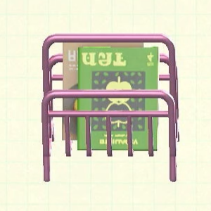 Tubular Magazine Rack - Pink Rack