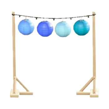 Colorful-Lantern Arch - Blue Lanterns