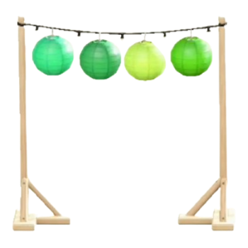 Colorful-Lantern Arch - Green Lanterns