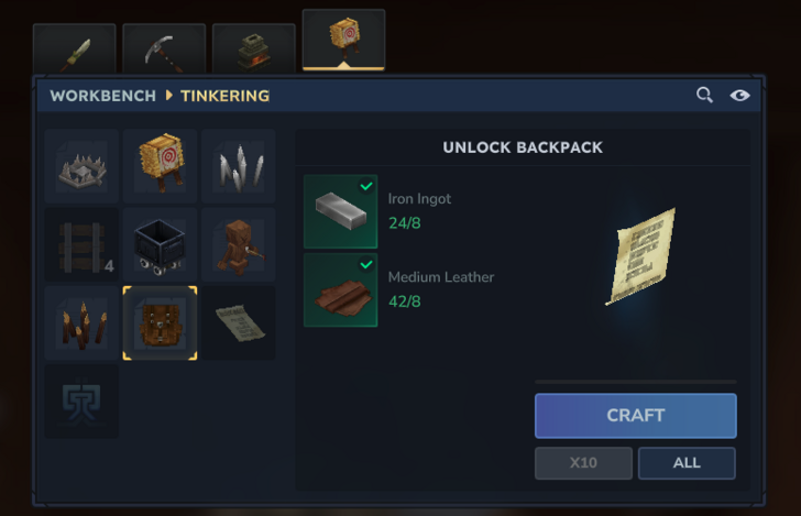 New Backpack Requirements