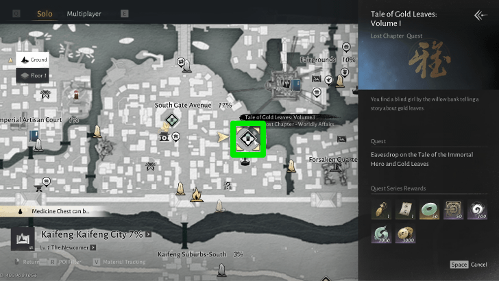 Tale of Gold Leaves: Volume I Map Location