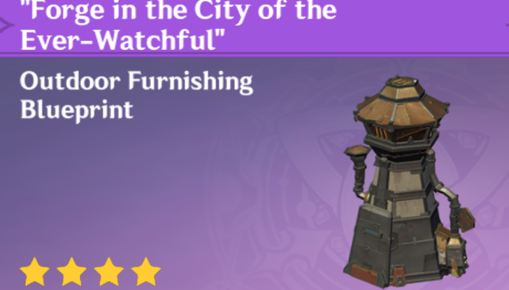 Genshin Impact - How to Get Forge in the City of the Ever-Watchful Furnishing