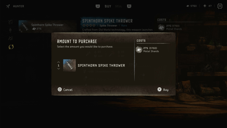 How to Repurchase Sold Weapons