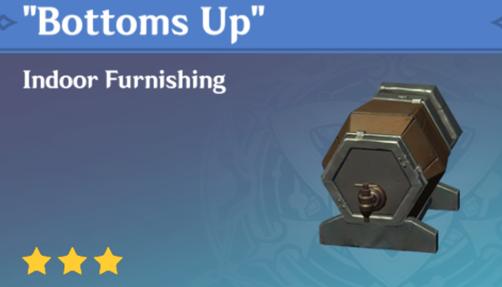 Genshin Impact - How to Get Bottoms Up Furnishing