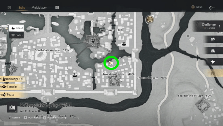 Return in Glory Map Location