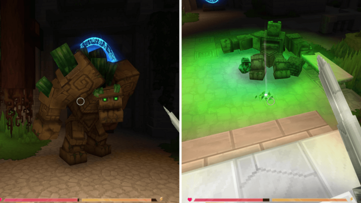 Green Crystal Shards Earthen Golem