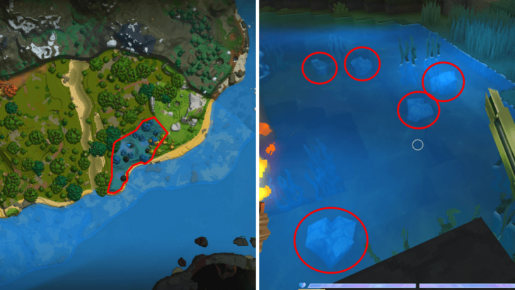 Cyan Crystal Shards Location