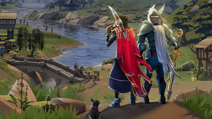 Two heroes overlooking RuneScape