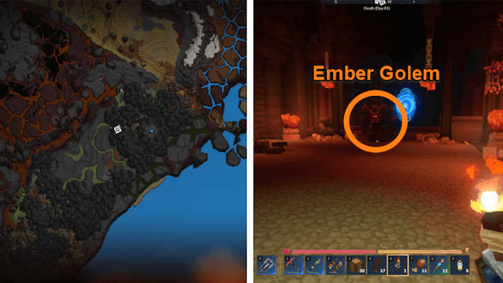 Ember Golem Location