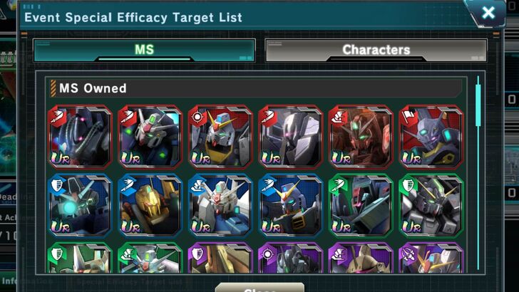 Event Special Efficacy Target List