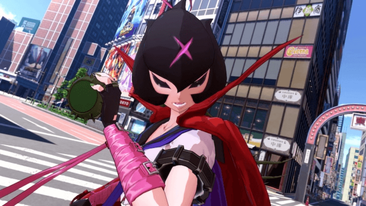 A close-up of BanchoLillymon in an urban setting