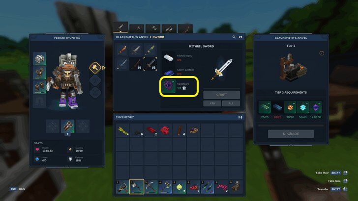 Craft Mithril Weapons