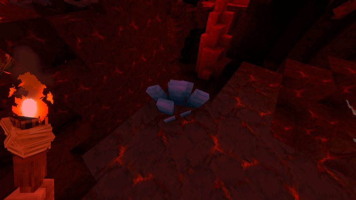 Blue Coral Sponge underneath Cold Biomes