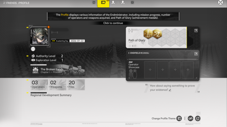 Profile Friends List