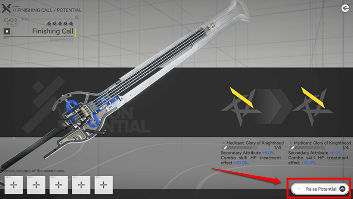 Raise Potential for Weapons