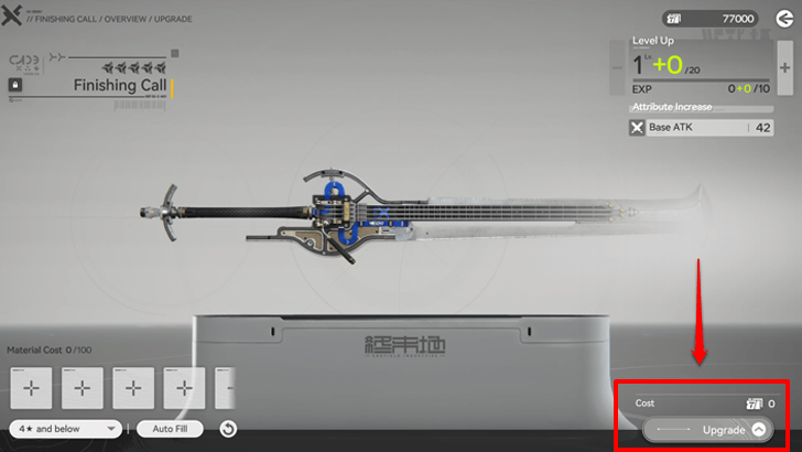 Upgrade your Weapon Level