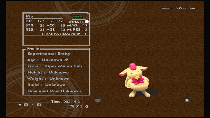 Chrono Cross Remaster - Pip Information