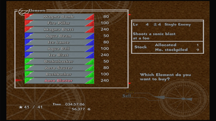 Chrono Cross Remaster - Element Shop