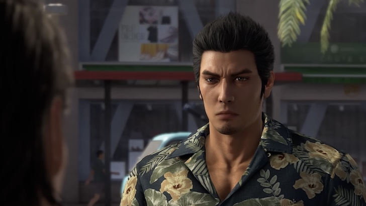 Kazuma Kiryu talking to someone