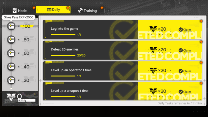 Arknights Endfield - Daily Tasks