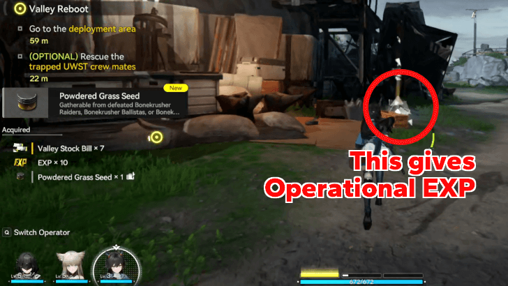 Arknights Endfield - Discoveries in the World give Operational EXP