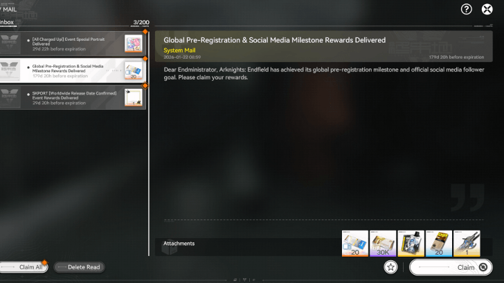 Pre-Registration Rewards