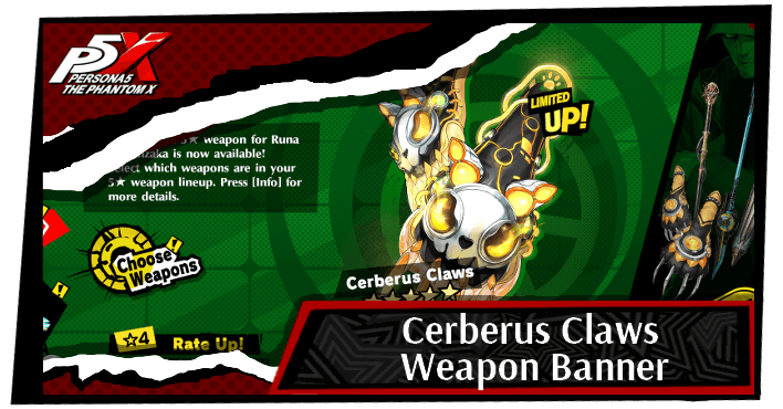 Persona 5 The Phantom X Cerberus Claws