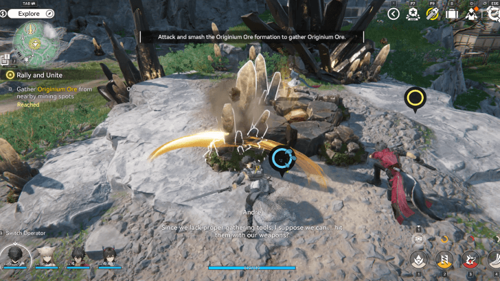 Gather Originium Ore from Nearby Mining Spots