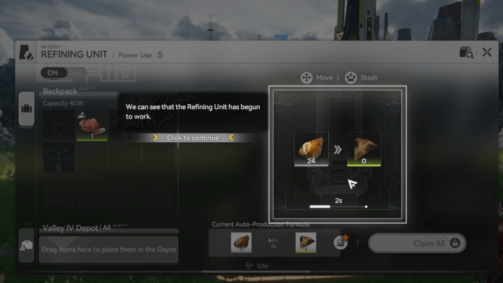Check the Refining Unit Control Panel
