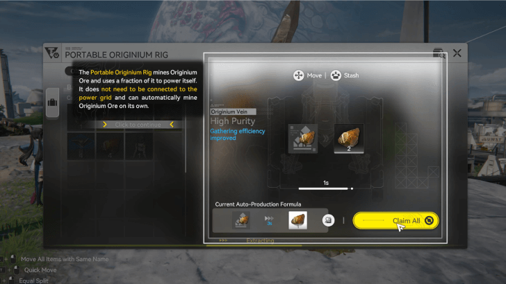 Place Portable Originium Rig on a Mining Spot Nearby