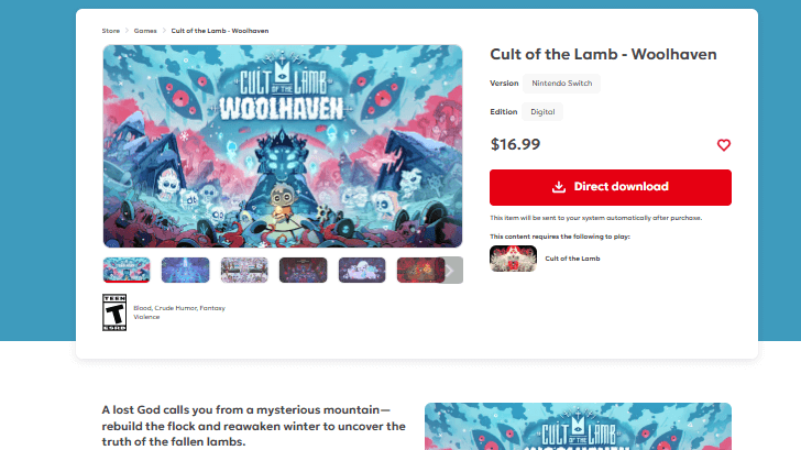 Nintendo Woolhaven DLC