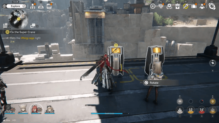 Turn the Lifting Cage Right