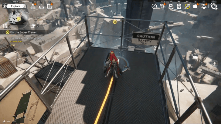 Find a Way to Climb Up the Crane Arm