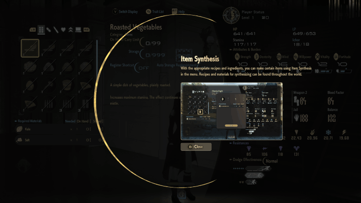 Code Vein 2 - Consumables Inventory