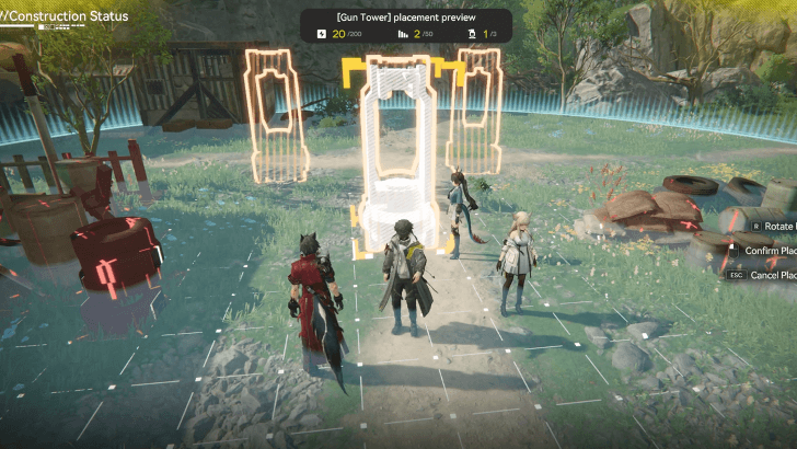 Construct and Deploy Gun Towers at the Marked Location