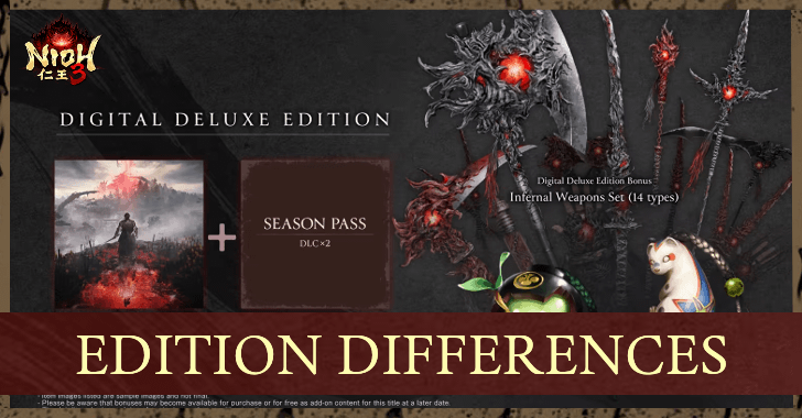 Nioh 3 - Edition Differences and Deluxe Edition Content