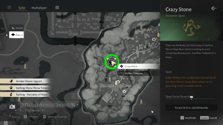 Crazy Stone Map Location