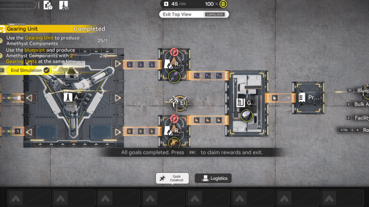 Use the Gearing Unit to produce Amethyst Components