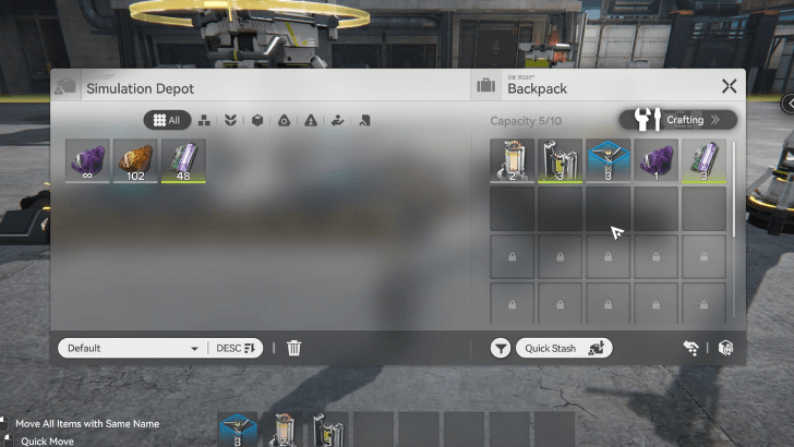 Bonus Store More Amethyst Parts in the Depot