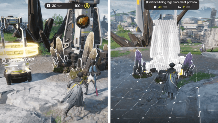 Place Electric Mining Rigs on Mining Spots