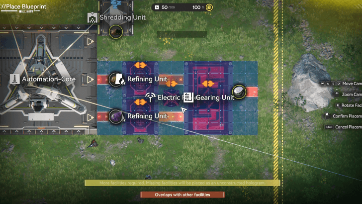 Place the Gearing Unit in the Core AIC Area