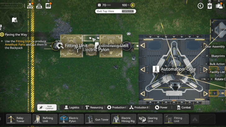 Use the Fitting Unit to Produce Amethyst Parts