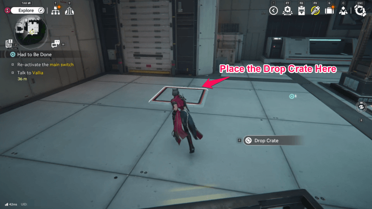 Drag the Drop Crate to the Pad