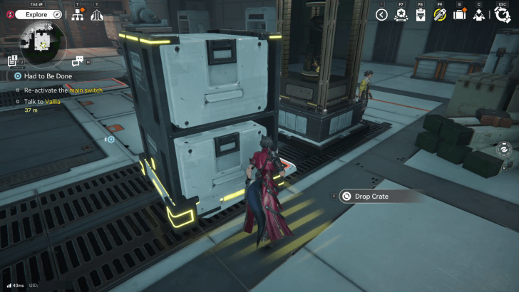 Place the Tall Drop Crate