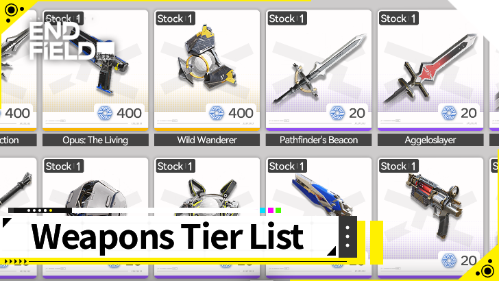 Arknights Endfield - Best Weapons Tier List